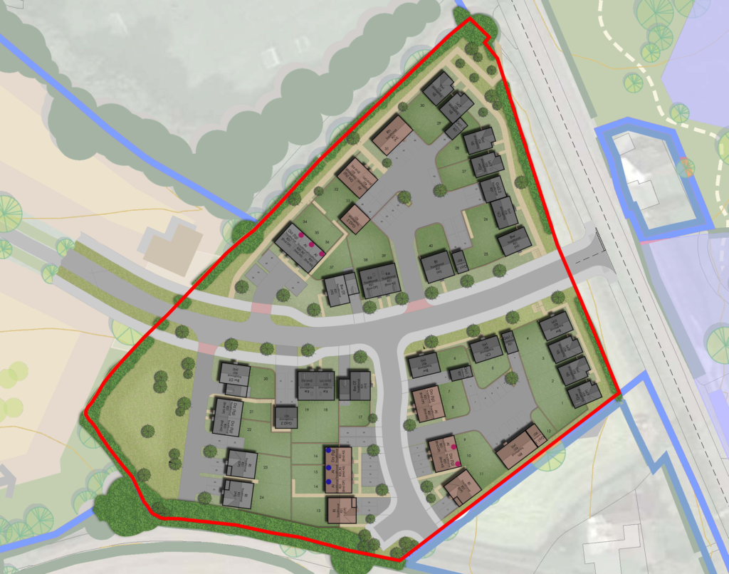 Site design Langford Bridge Persimmon Homes